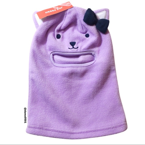 NWT Joe Fresh Toddler Purple Fleece Balaclava Hat - Picture 2 of 8